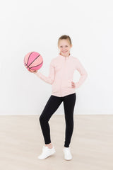 SALE Zen Pink Full-Zip Ruffle Active Jacket-Mila & Rose ®