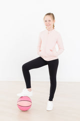 SALE Zen Pink Full-Zip Ruffle Active Jacket-Mila & Rose ®