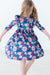 Vintage Garden 3/4 Sleeve Ruffle Twirl Dress-Mila & Rose ®