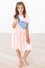 Peach S/S Pocket Twirl Dress-Mila & Rose ®