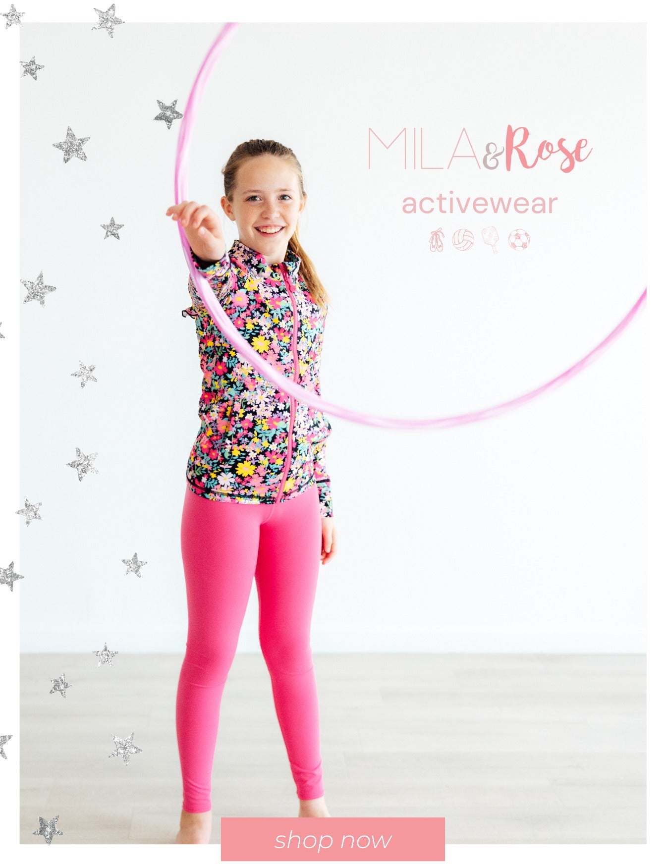 mila and rose girls activewear collection