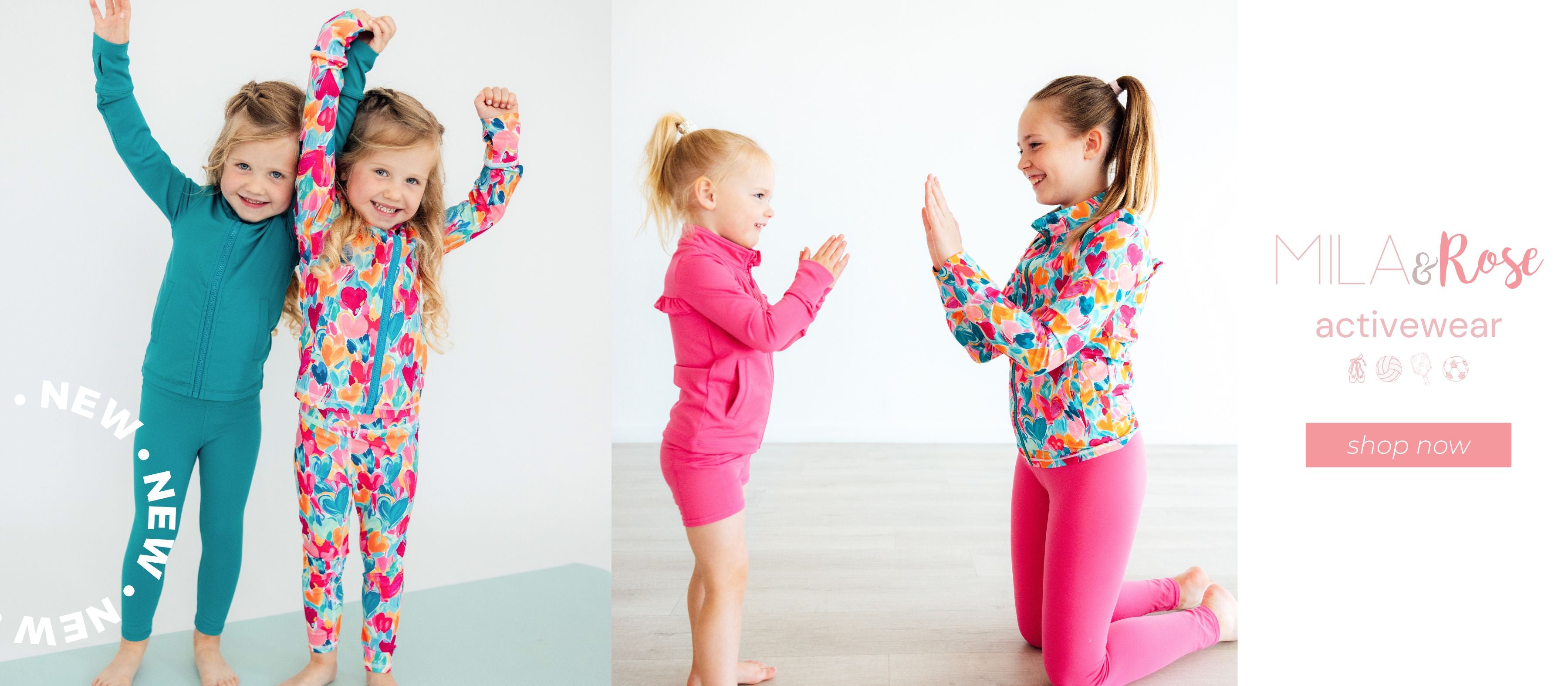 mila and rose little girls workout and active wear