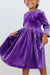 Purple Velvet Twirl Dress-Mila & Rose ®