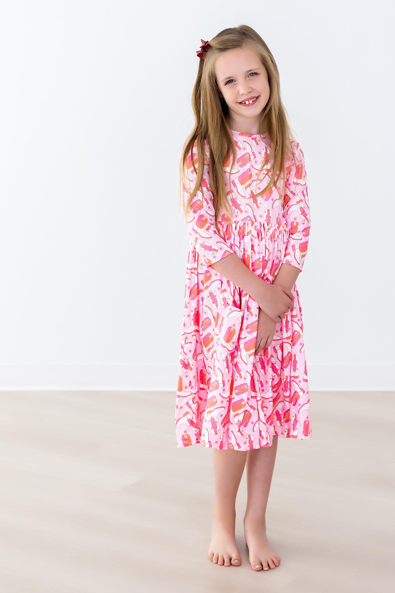 Howdy 3/4 Pocket Twirl Dress-Mila & Rose ®