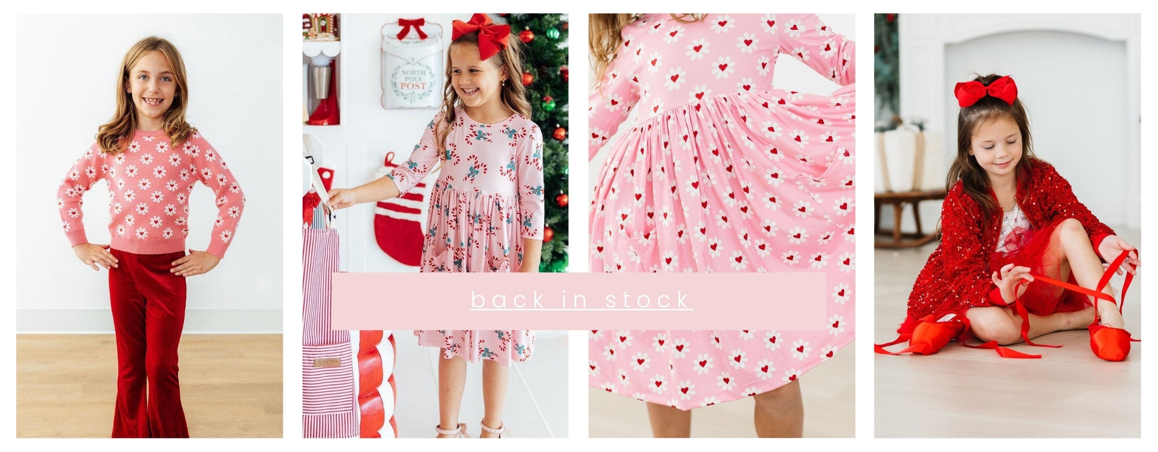 little girls back in stock christmas clothes