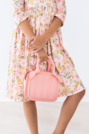 Pretty Peachy 3/4 Sleeve Pocket Twirl Dress-Mila & Rose ®