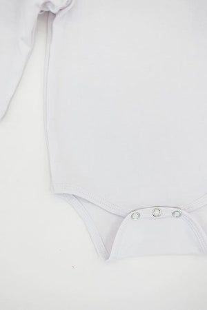 White L/S Flutter Bodysuit - NEW-Mila & Rose ®