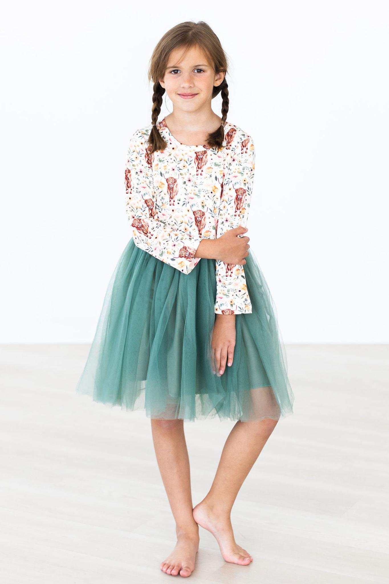 Florals on the Farm L/S Tutu Dress-Mila & Rose ®