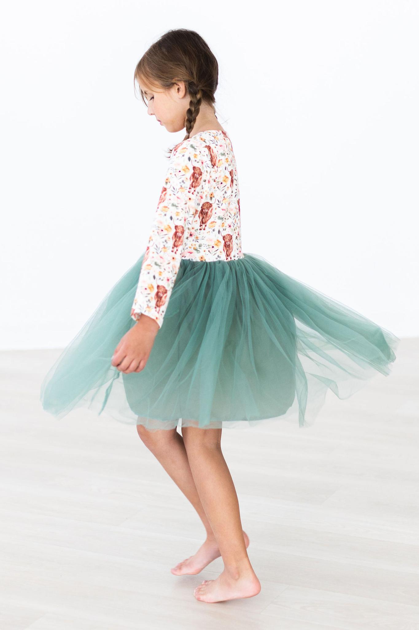 Florals on the Farm L/S Tutu Dress-Mila & Rose ®