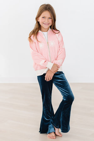 Soft Pink Sun Satin Jacket-Mila & Rose ®