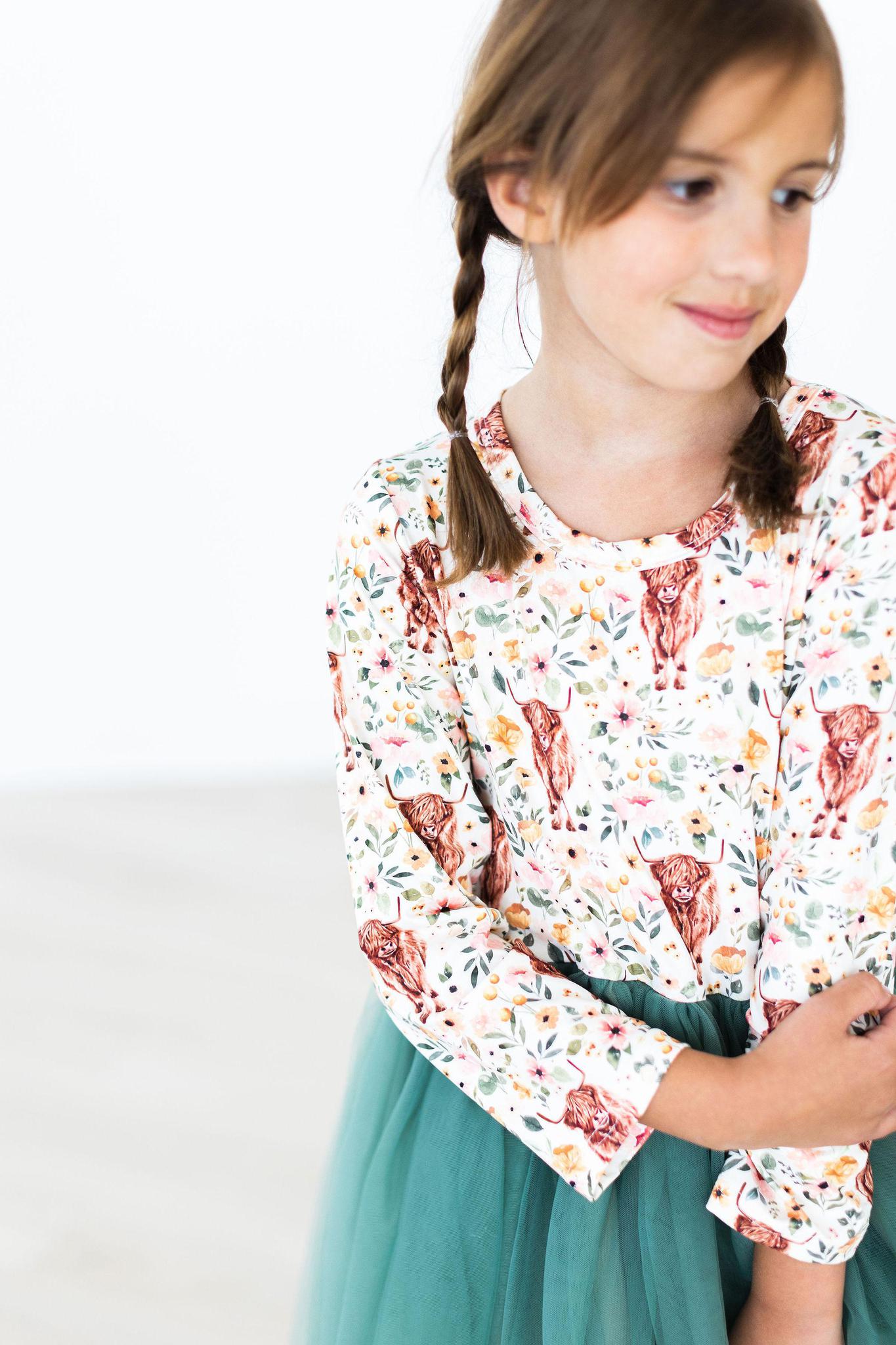 Florals on the Farm L/S Tutu Dress-Mila & Rose ®