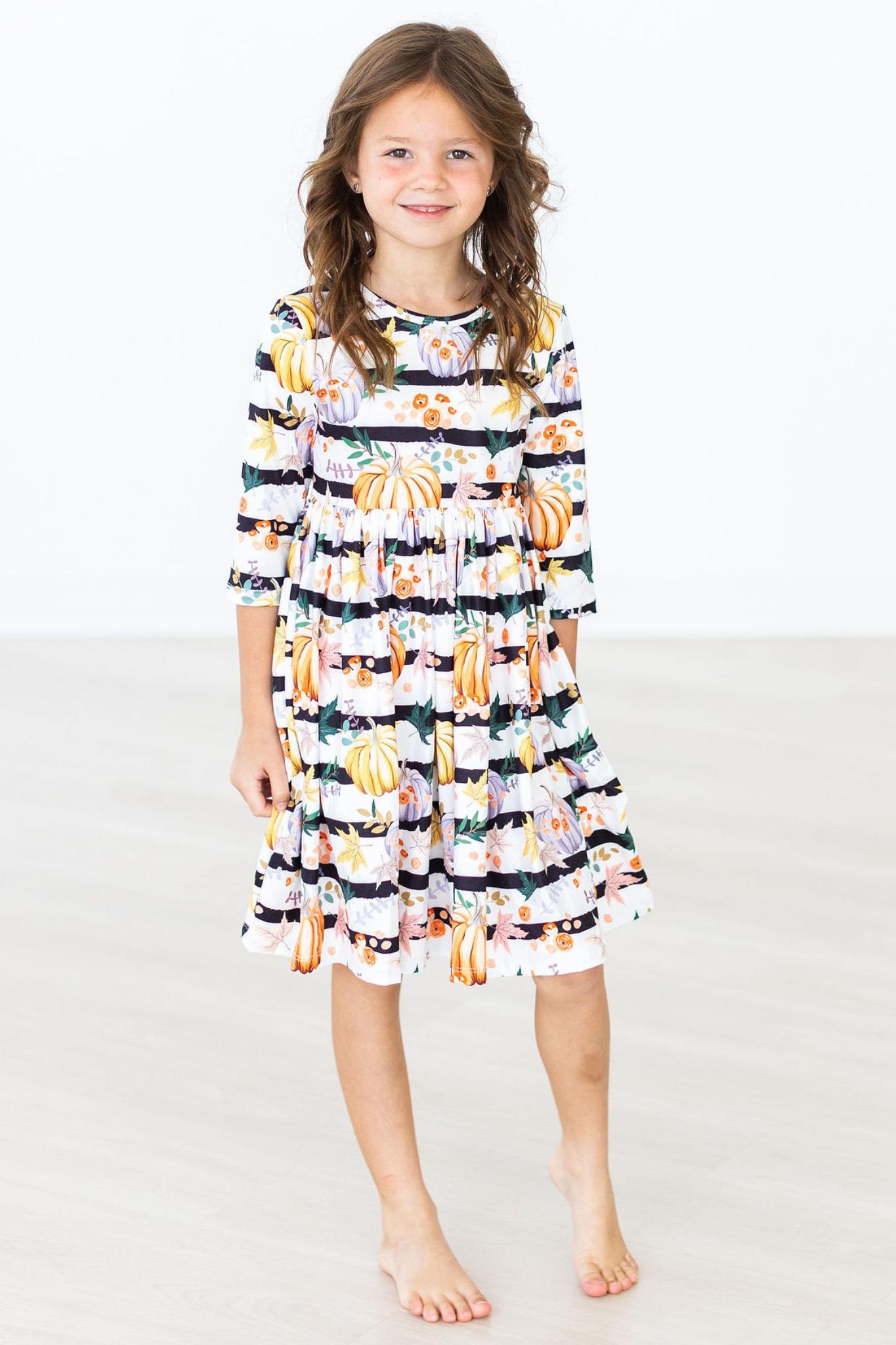 Pumpkins & Peonies Twirl Dress-Mila & Rose ®