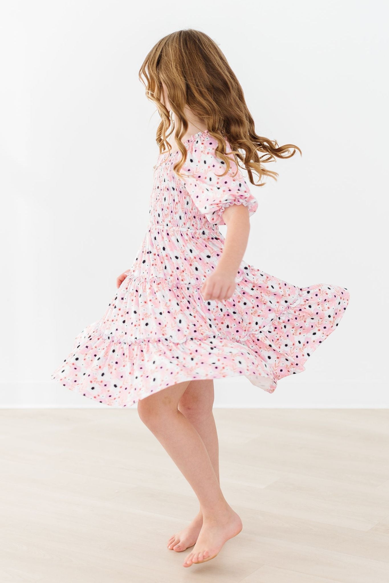 Whimsical Wildflowers Smocked Ruffle Dress-Mila & Rose ®