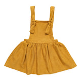 Mustard Faux Suede Pinafore-Mila & Rose ®