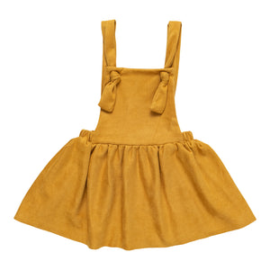 Mustard Faux Suede Pinafore-Mila & Rose ®