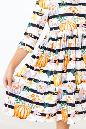 Pumpkins & Peonies Twirl Dress-Mila & Rose ®