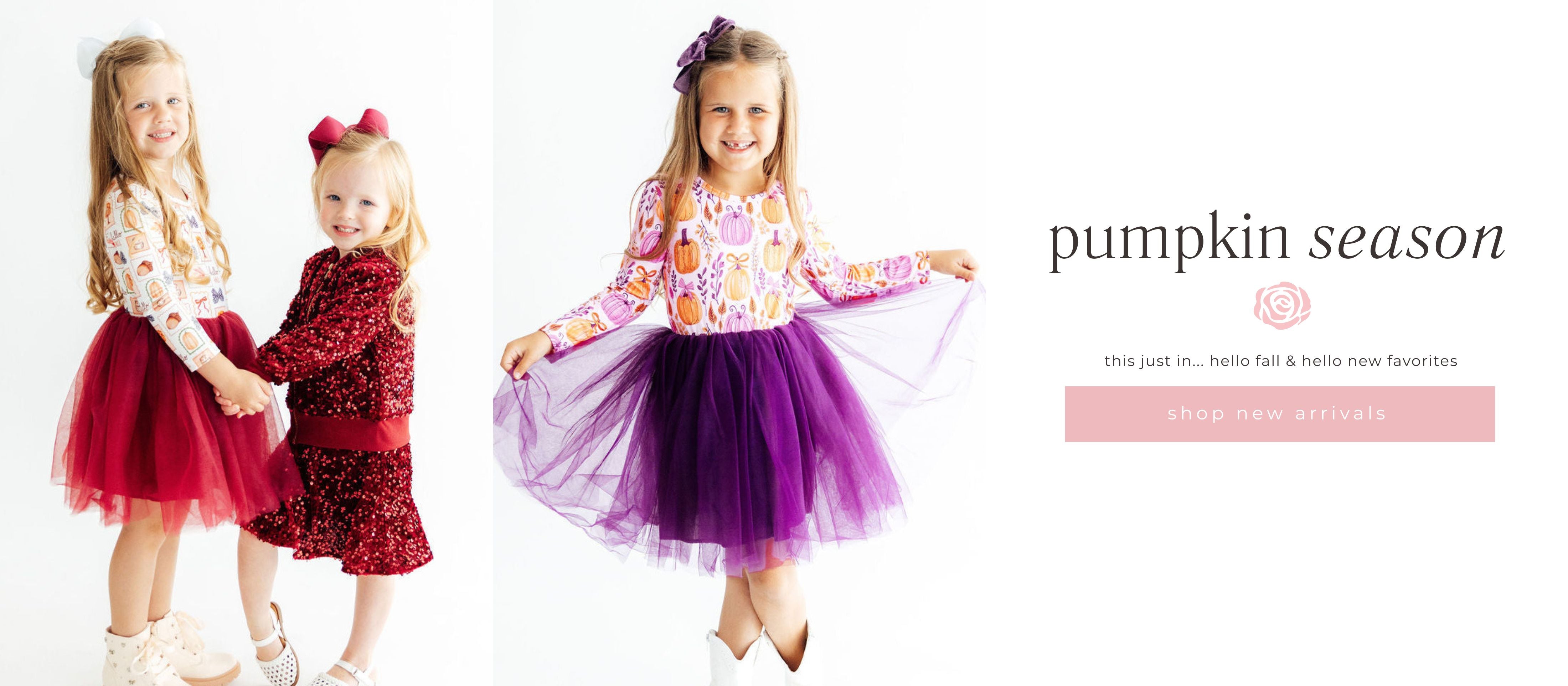 mila and rose girls fall pumpkin dresses