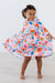 SALE Colorful Carnations 3/4 Sleeve Pocket Twirl Dress-Mila & Rose ®