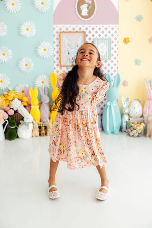 Chicks & Bunnies Ruffle Twirl Dress-Mila & Rose ®