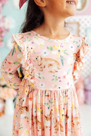 Chicks & Bunnies Ruffle Twirl Dress-Mila & Rose ®