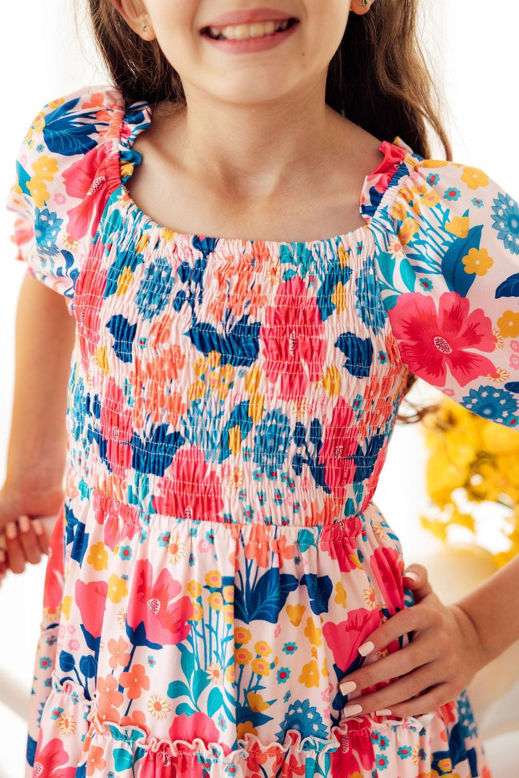 Sunshine Garden Smocked Ruffle Dress-Mila & Rose ®