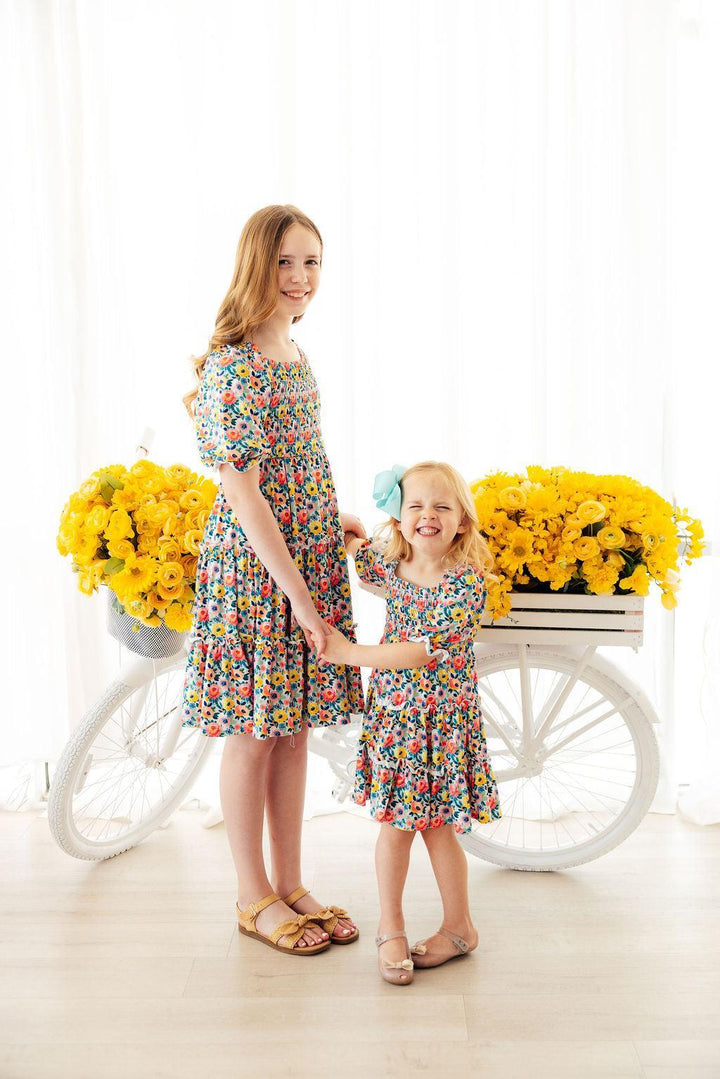 SALE Beautiful Blossoms Smocked Ruffle Dress-Mila & Rose ®