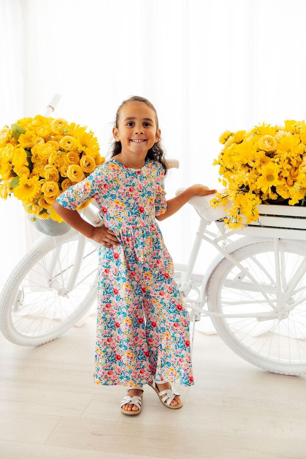 Fluttering Flowers Wide Leg Jumpsuit-Mila & Rose ®