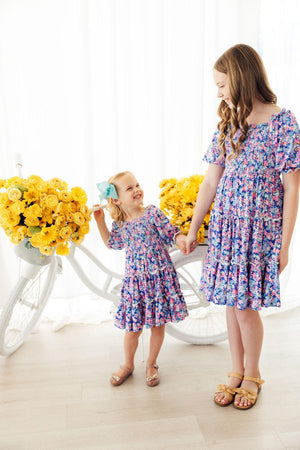 Darling Daisies Smocked Ruffle Dress-Mila & Rose ®