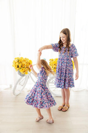 Darling Daisies Smocked Ruffle Dress-Mila & Rose ®