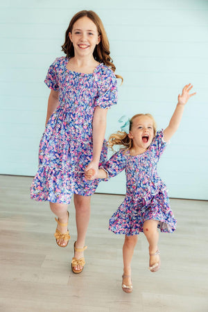 Darling Daisies Smocked Ruffle Dress-Mila & Rose ®