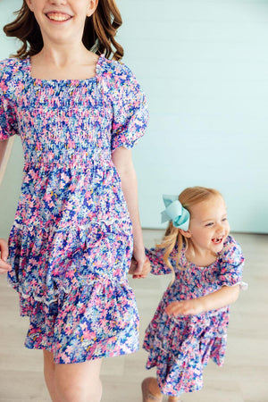 Darling Daisies Smocked Ruffle Dress-Mila & Rose ®