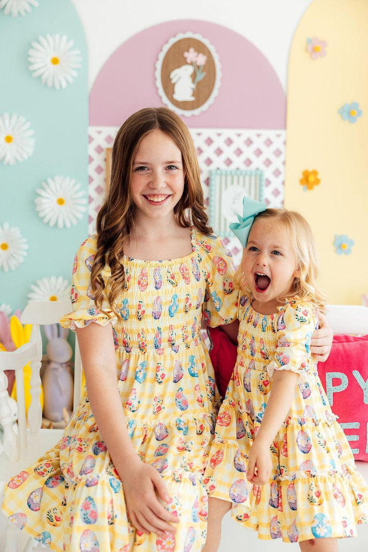 Easter Picnic Smocked Ruffle Dress-Mila & Rose ®