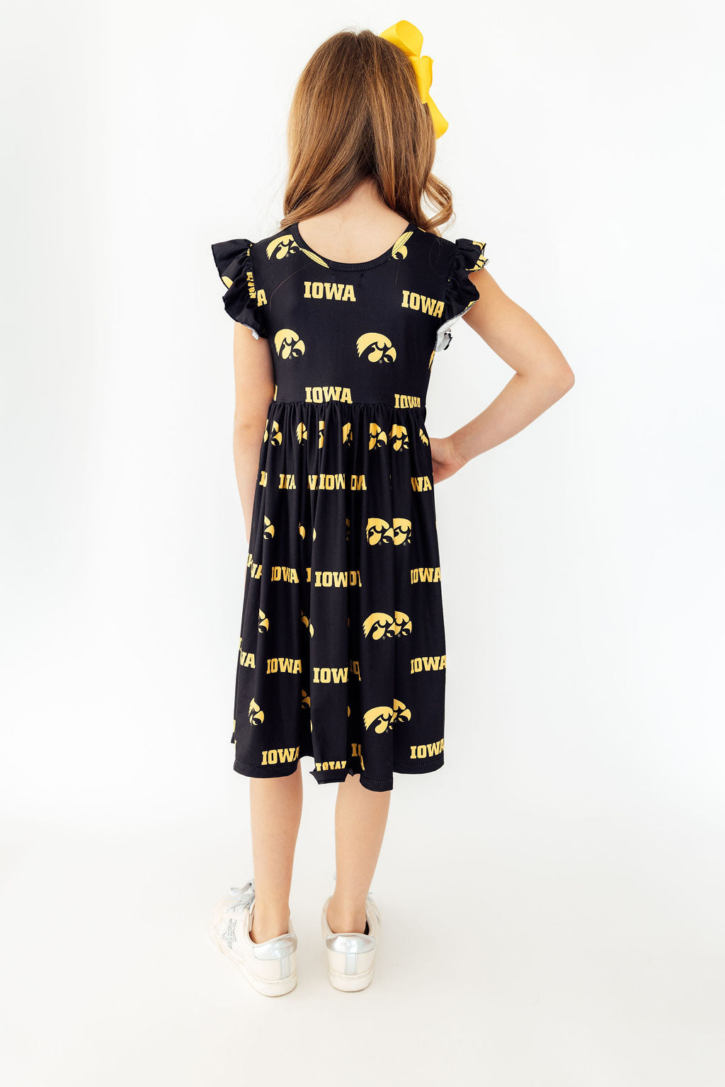 Iowa Black Tigerhawk Flutter Twirl Dress-Mila & Rose ®