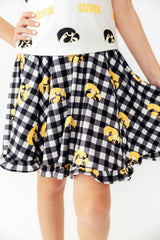 Iowa Plaid Tigerhawk Twirl Skort-Mila & Rose ®