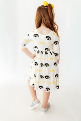 Iowa White Tigerhawk 3/4 Sleeve Pocket Twirl Dress-Mila & Rose ®