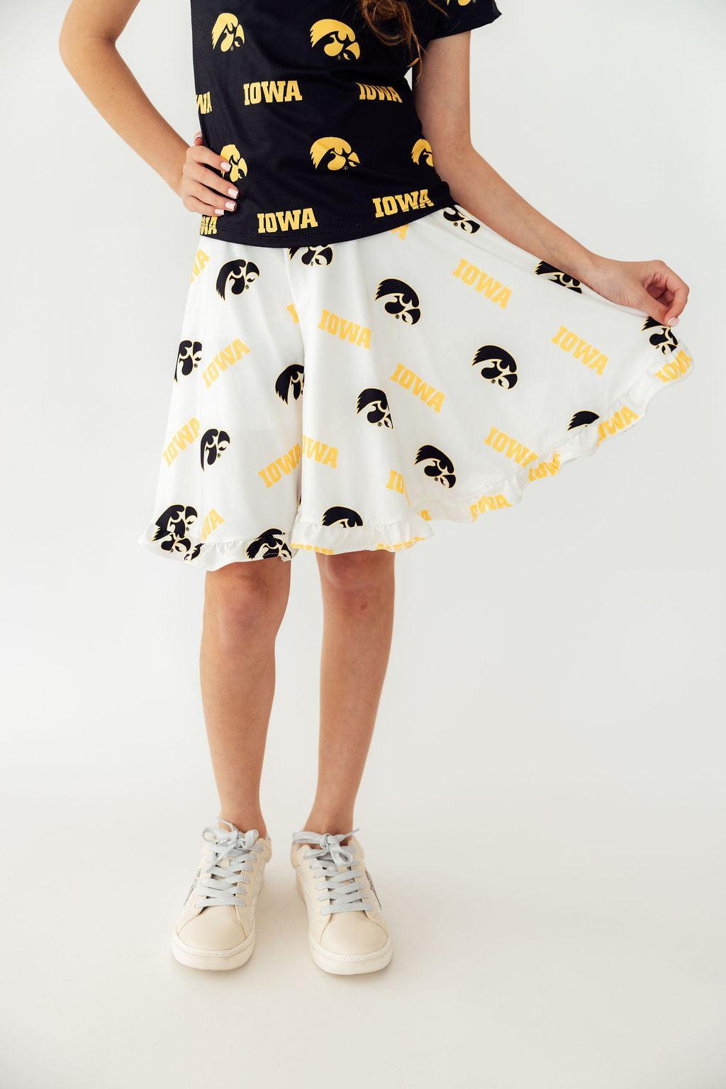 Iowa White Tigerhawk Twirl Skort-Mila & Rose ®