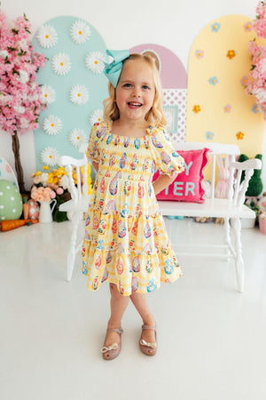 Easter Picnic Smocked Ruffle Dress-Mila & Rose ®