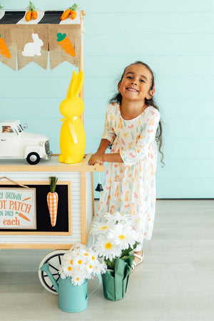 Sunny Bunnies 3/4 Sleeve Pocket Twirl Dress-Mila & Rose ®