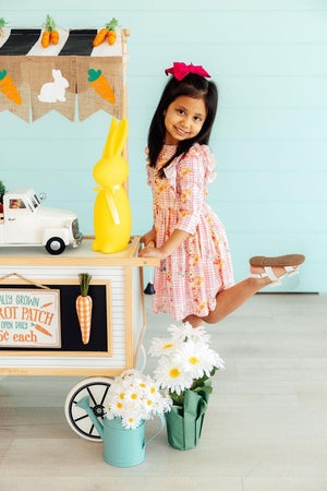 Daisy Ducklings 3/4 Sleeve Ruffle Twirl Dress-Mila & Rose ®