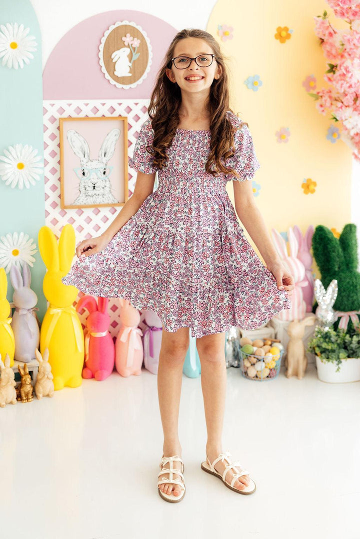 Lovely Lavender Smocked Ruffle Dress-Mila & Rose ®