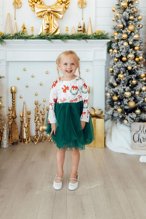 Christmas Cutie L/S Tutu Dress-Mila & Rose ®