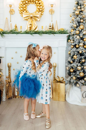 Waltz of the Snowflakes L/S Pocket Twirl Dress-Mila & Rose ®