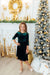 Hunter Green Velvet Twirl Dress-Mila & Rose ®