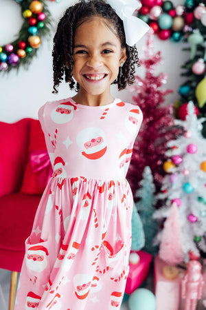 Jingle Bells 3/4 Sleeve Pocket Twirl Dress-Mila & Rose ®