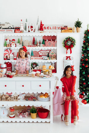 Candy Cane Cutie 3/4 Sleeve Pocket Twirl Dress-Mila & Rose ®