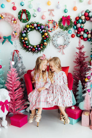 Pink Nutcracker 3/4 Sleeve Pocket Twirl Dress-Mila & Rose ®