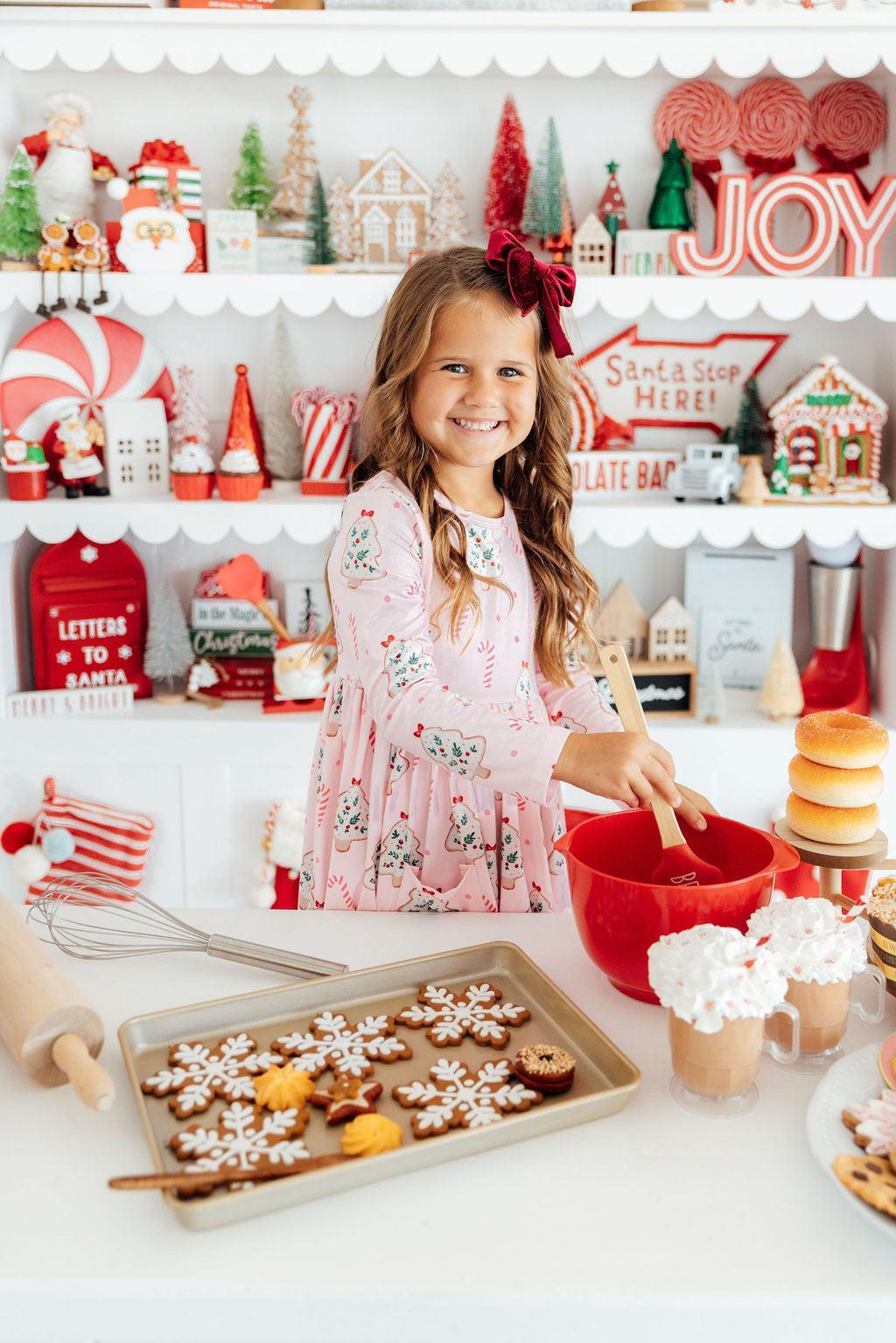 Christmas Cookies L/S Pocket Twirl Dress-Mila & Rose ®