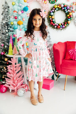 Very Merry L/S Pocket Twirl Dress-Mila & Rose ®