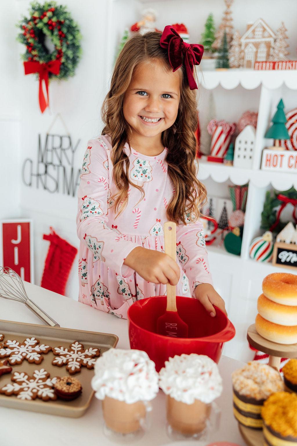 Christmas Cookies L/S Pocket Twirl Dress-Mila & Rose ®