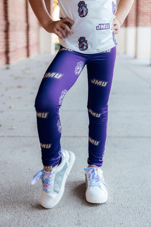JMU Purple Duke Dog Leggings-Mila & Rose ®
